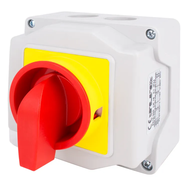 Пакетний перемикач LK16/2.211-ОК/45 E.NEXT 8318-200 в корпусі (під пломбування), 3p, 0-1, 16А, IP44