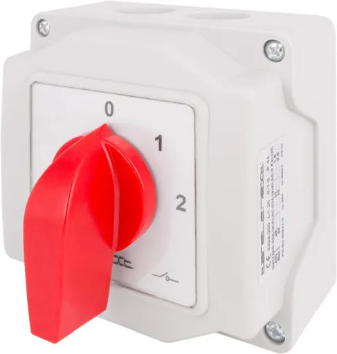 Пакетний перемикач LK25/4.322-ОВ/45 в корпусі, 0-1-2, 25А, IP44 E.NEXT 8424-200