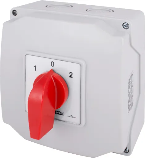 Пакетний перемикач LK40/3.323-ОВ/45 в корпусі, 3p, 1-0-2, 40А, IP44 E.NEXT (8634-200)