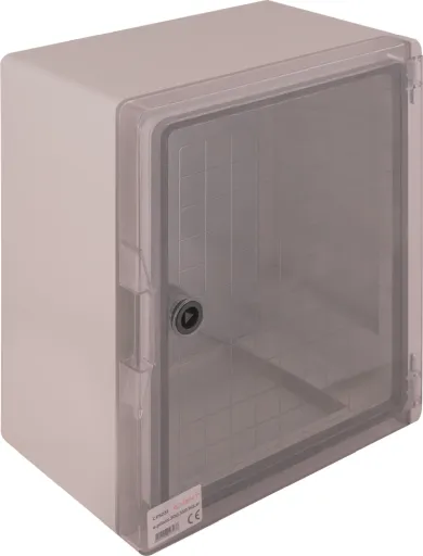 Корпус удароміцний з АБС-пластика e.plbox.300.350.165.tr E.NEXT CP5031, 300х350х165мм, IP65 з прозорими дверцятами