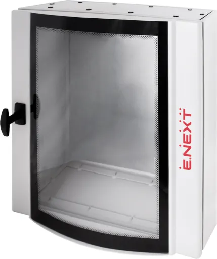 Корпус металевий e.mbox.industrial.p.120.60.25.gl IP55 з монтажною панеллю (1200*600*250), зі склом E.NEXT CPD6012025SUM
