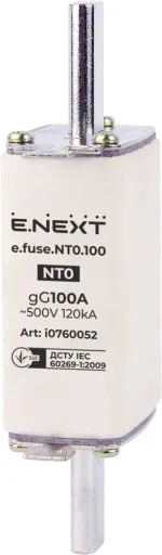 Запобіжник плавкий e.fuse.NT0.100 E.NEXT i0760052, габарит 0, 100А