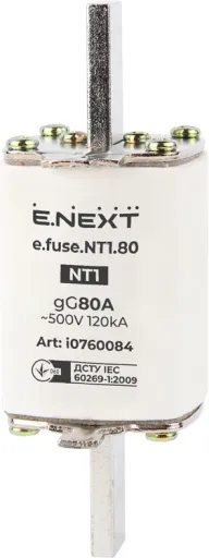 Запобіжник плавкий e.fuse.NT1.80, габарит 1, 80А E.NEXT i0760084