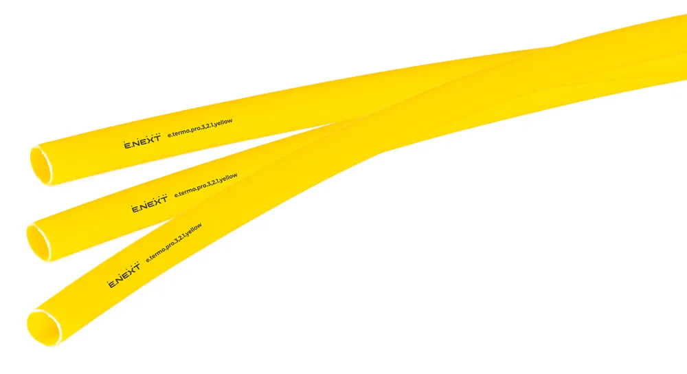 Термоусаджувальна трубка з клейовим шаром E.NEXT p092002 e.termo.pro.3,2.1.yellow, 3,2/1, 1м, жовта