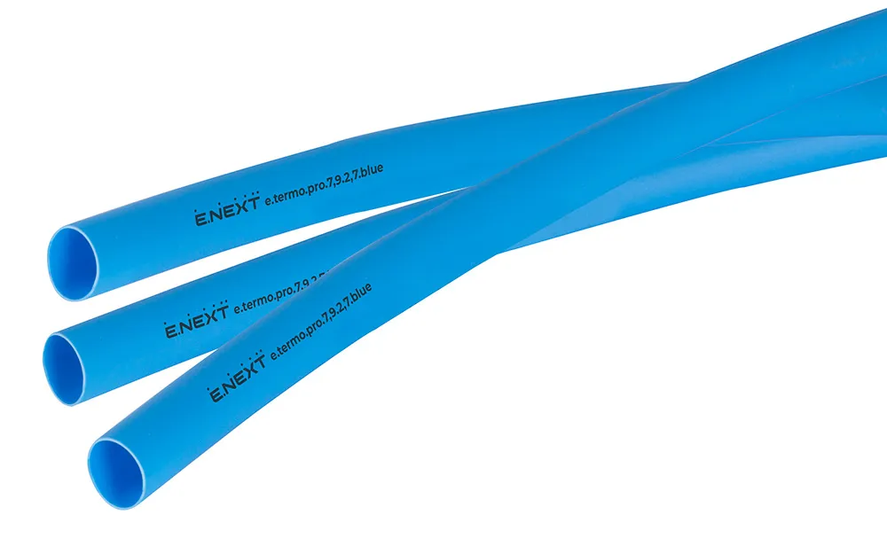 Термоусаджувальна трубка з клейовим шаром e.termo.pro.7,9.2,7.blue, 7,9/2,7, 1м, синя (p092022 E.NEXT)
