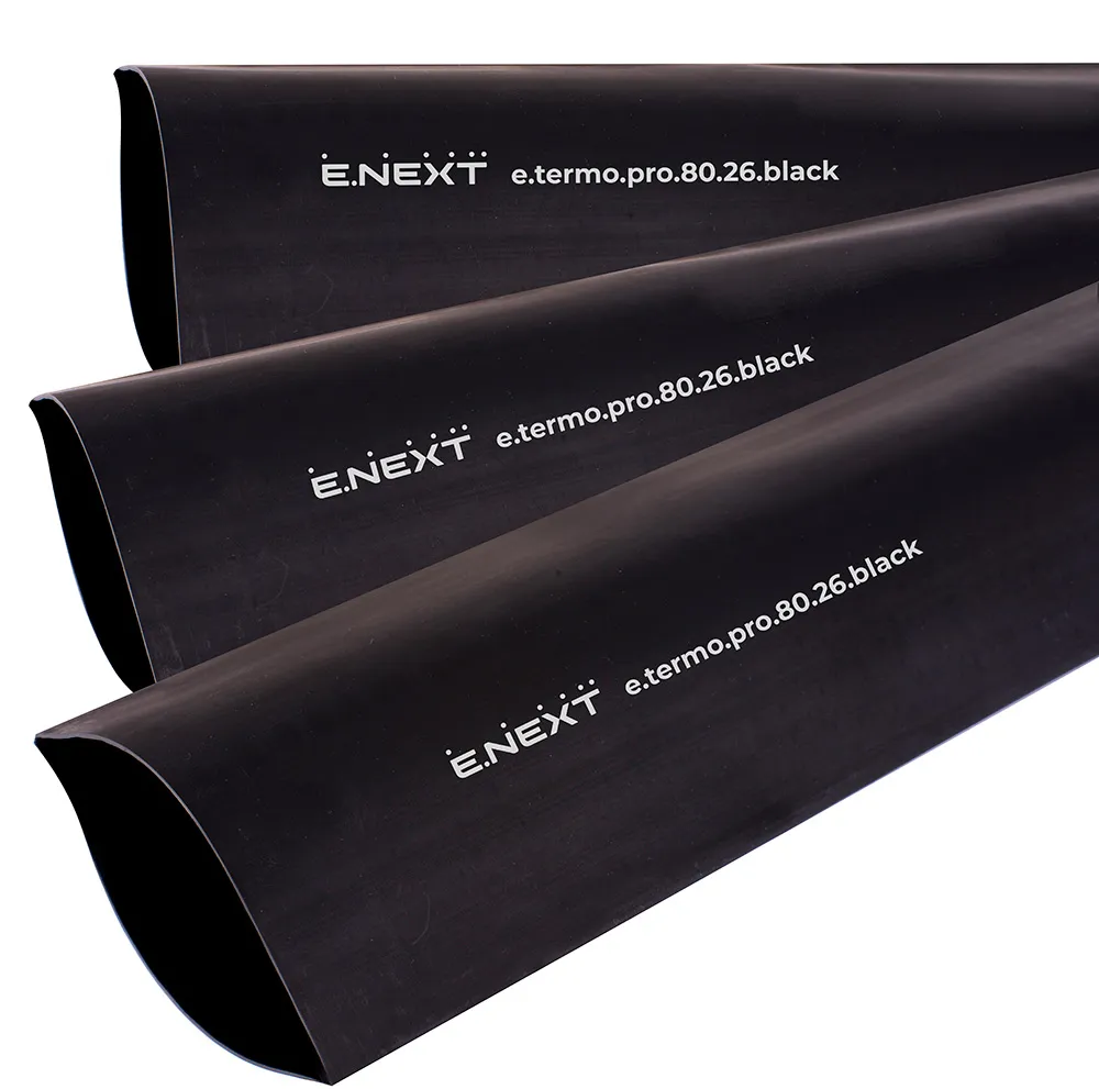 Термоусаджувальна трубка E.NEXT p092055 e.termo.pro.80.26.black, 80/26, 1м, чорна