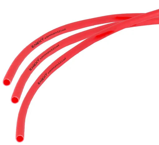 Термоусаджувальна трубка з клейовим шаром E.NEXT p092005, e.termo.pro.3,2.1.red, 3,2/1, 1м, червона
