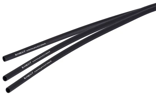 Термоусаджувальна трубка з клейовим шаром e.termo.pro p092006 E.NEXT, 3,2/1, 1м, чорна