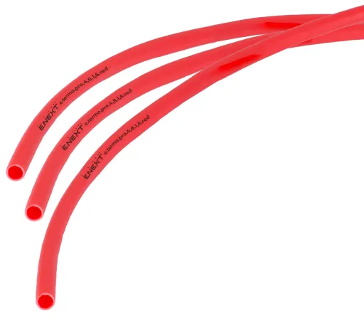 Термоусаджувальна трубка з клейовим шаром E.NEXT p092011, 4,8/1,6 мм, 1м, червона