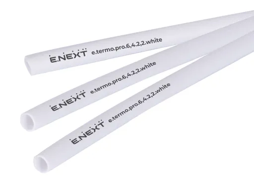 Термоусаджувальна трубка з клейовим шаром, p092013, E.NEXT, 6,4/2,2 мм, 1м, біла