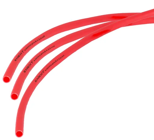 Термоусаджувальна трубка з клейовим шаром e.termo.pro.6,4.2,2.red, 6,4/2,2, 1м, червона, E.NEXT p092017