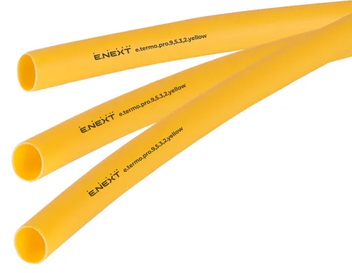 Термоусаджувальна трубка з клейовим шаром e.termo.pro.9,5.3,2.yellow, 9,5/3,2, 1м, жовта p092026 E.NEXT