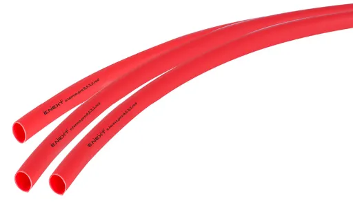 Термоусаджувальна трубка з клейовим шаром E.NEXT p092029, 9,5/3,2 мм, 1м, червона