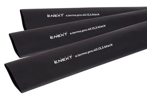 Термоусаджувальна трубка з клейовим шаром E.NEXT p092051 e.termo.pro.40.13,3.black, 40/13,3, 1м, чорна