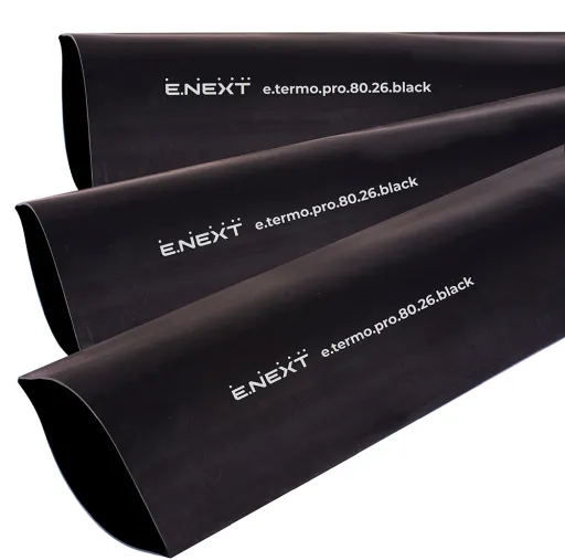 Термоусаджувальна трубка E.NEXT p092055 e.termo.pro.80.26.black, 80/26, 1м, чорна