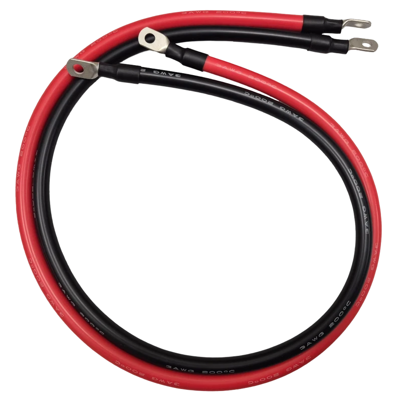 Комплект проводів 300мм 4AWG(25мм2) | M8 | силіконова ізоляція