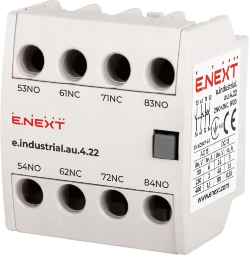 Додатковий контакт E.NEXT i0140007 e.industrial.au.4.22, 2NO+2NC