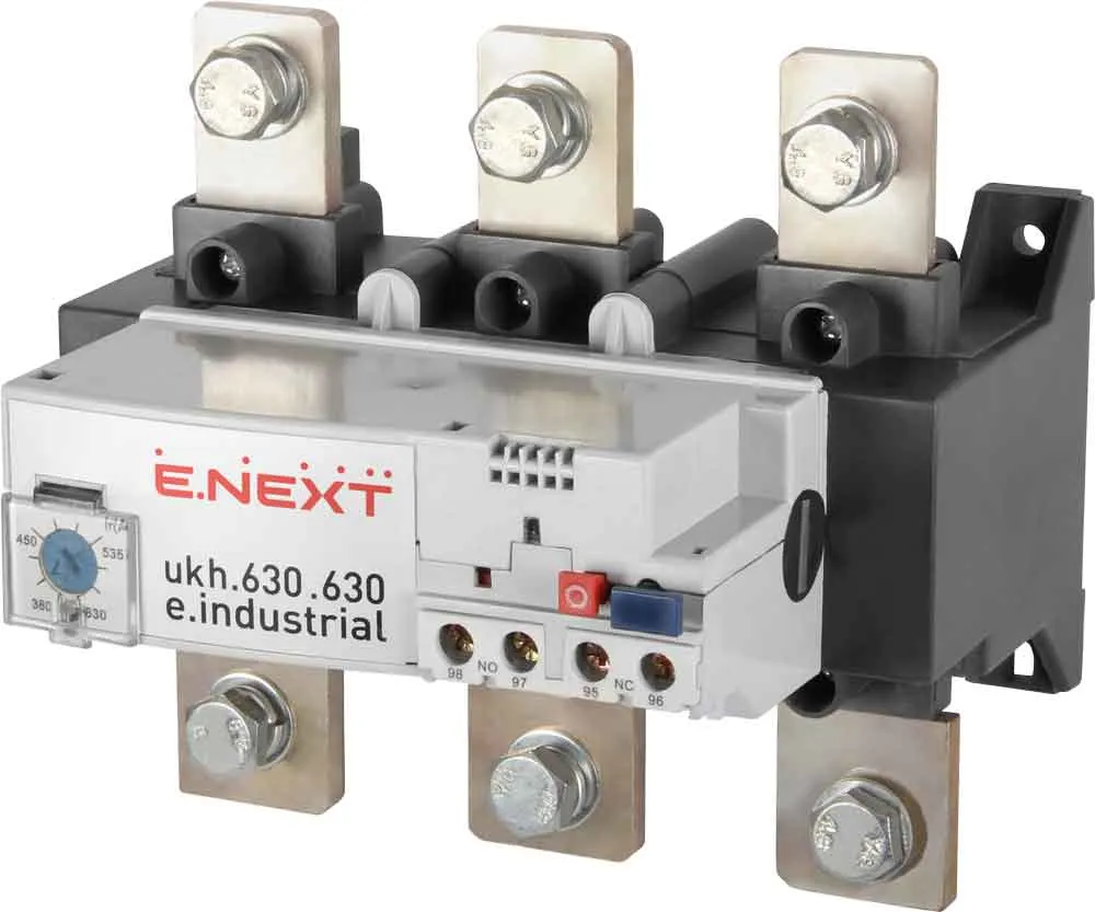 Теплове реле E.NEXT i0110019 e.industrial.ukh.630.380.630, номін. струм 630А, діап. регул. 380-630 А