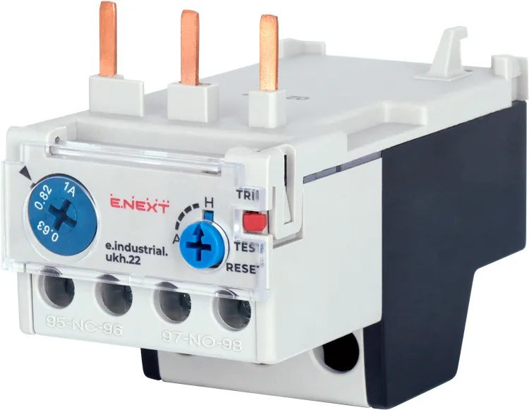 Теплове реле UKH-22.1 E.NEXT i0110027, номінальний струм 22А, діапазон регулювання 0,63-1 А