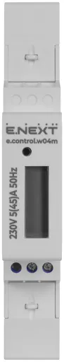 Лічильник однофазний i0310031m E.NEXT e.control.w04m 5(45)А електронний клас 1.0 (некомер) 2