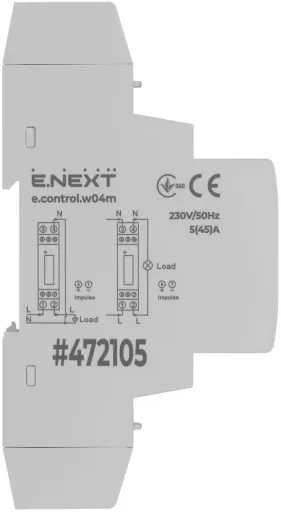 Лічильник однофазний i0310031m E.NEXT e.control.w04m 5(45)А електронний клас 1.0 (некомер) 3