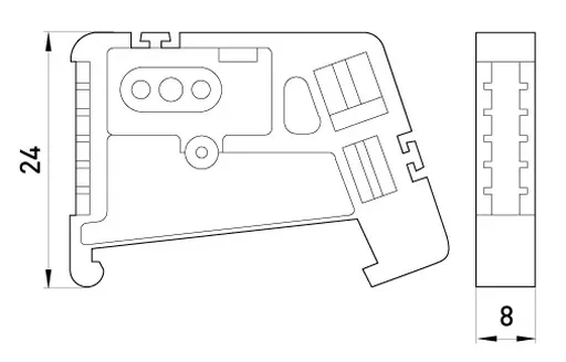 Фіксатор для набірних клемних колодок на DIN-рейку E.NEXT p051005 2