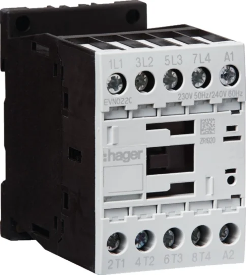 Корпусний контактор Hager EVN022C 4НВ 12A AC3