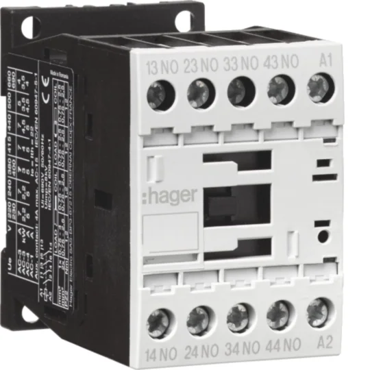 Корпусний контактор Hager EVR00440E 4НВ 4A AC15