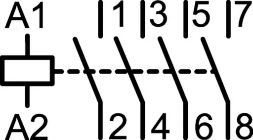 Корпусний контактор Hager EVN022D 4НВ 12A AC3 2