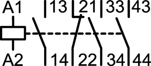 Корпусний контактор Hager EVR00431E 4НВ+НЗ 4A AC15 2