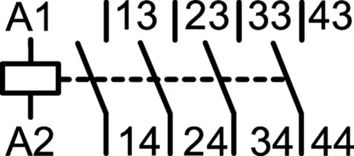 Корпусний контактор Hager EVR00440E 4НВ 4A AC15 2