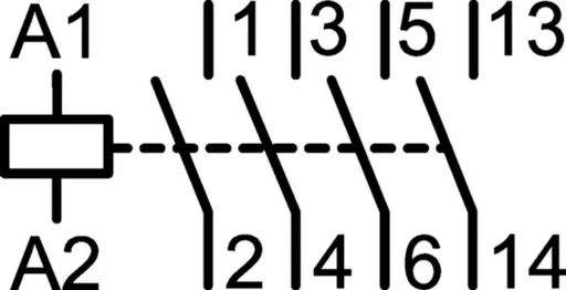 Корпусний контактор Hager EV03210C 4НВ 32A AC3 2
