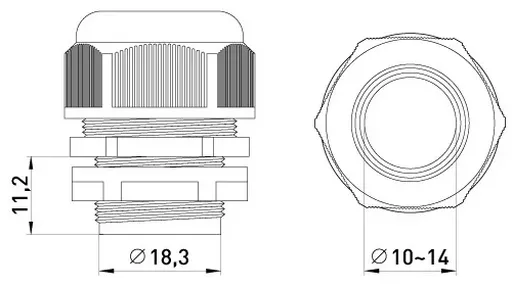 Кабельний ввід E.NEXT s018005 e.pg.stand.16 2