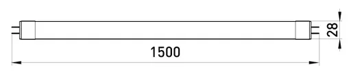 Лінійна світлодіодна лампа E.NEXT l0650511 e.save.LED.Eco T8, G13, 24Вт, 6500К, 150см 2